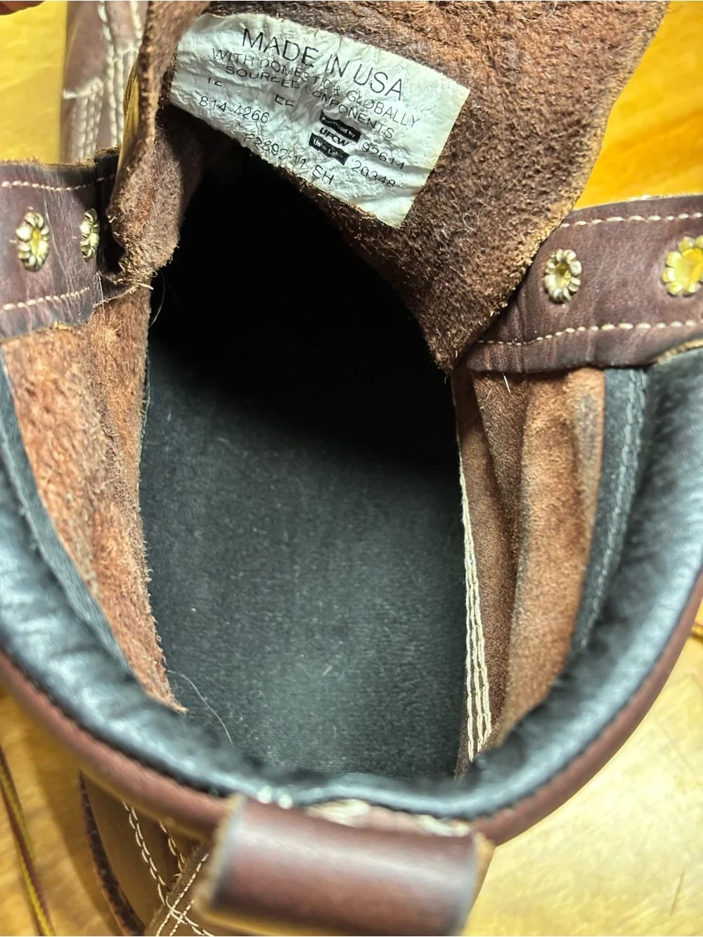 Thorogood American Heritage 6” Moc Toe Work Boots Brown 12 EE Made USA
